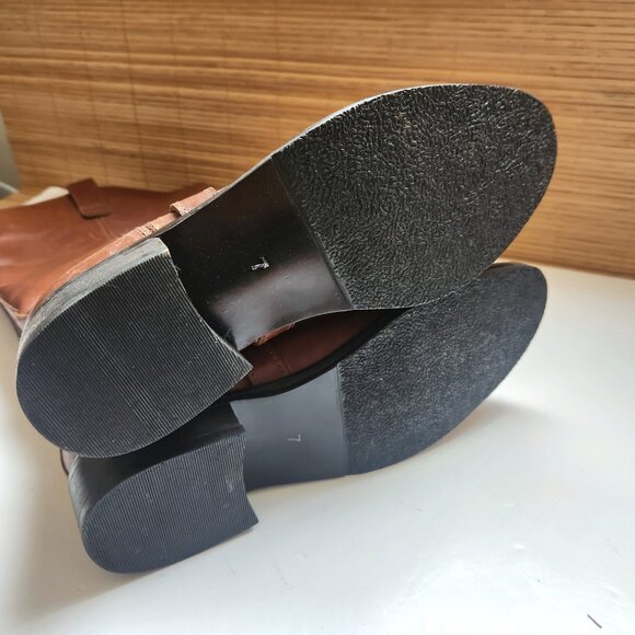 Eddie Bauer Boots by Bronx Riding Style Boots Leather Brown Women's Size 7 US - Picture 7 of 11